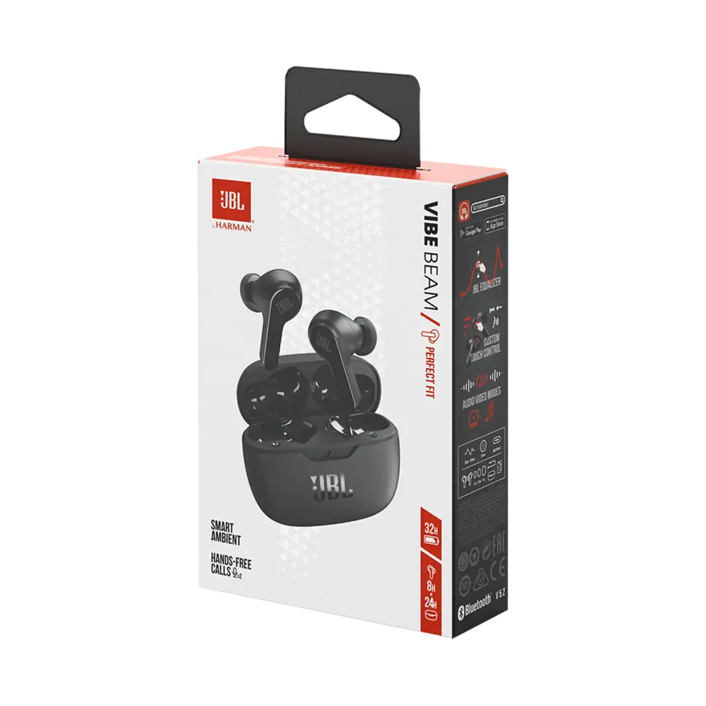 JBL Vibe Beam - Auriculares inalámbricos con micro - en oreja