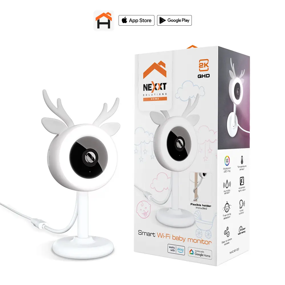 Nexxt Solutions Connectivity - Monitor inteligente Wi-Fi® para bebé 
