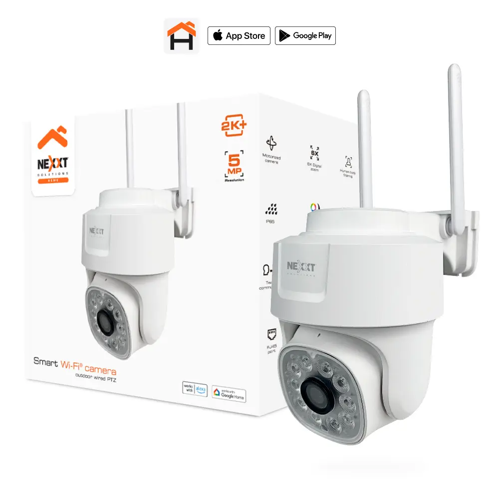 Nexxt Solutions Home - PTZ 2K+ 5MP Cámara inteligente Wi-Fi® 