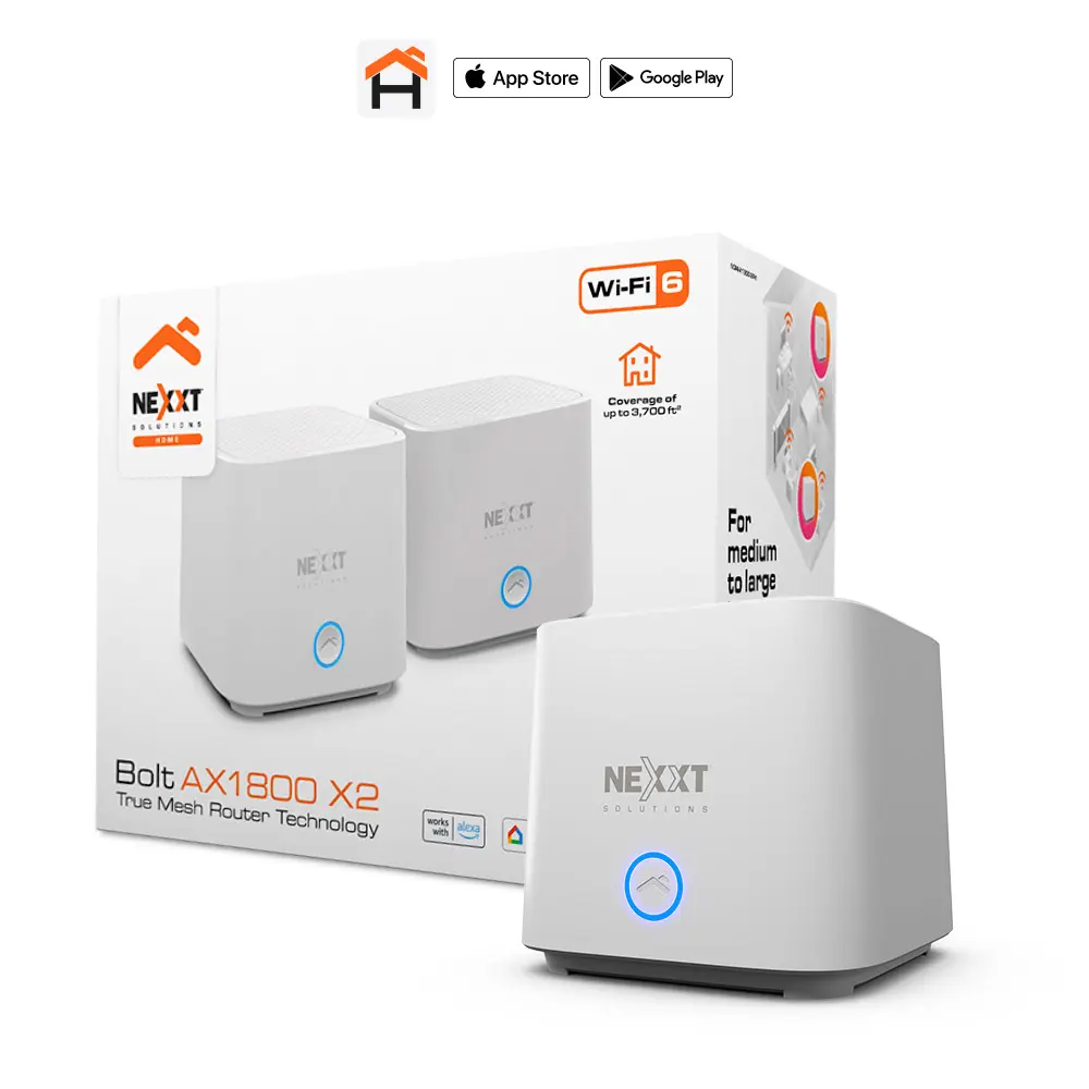 Nexxt Solutions Home - Router - Wireless Mesh Bolt AX1800 Router