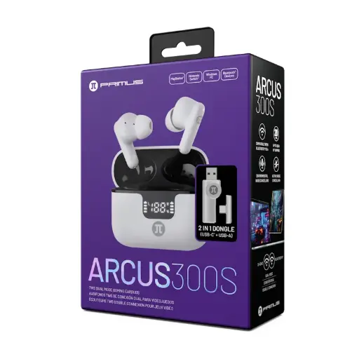 [PWH-300] Primus Gaming - PWH-300 - Audífonos True Wireless - Para Celular / Para Computadora / Para Consola de Juegos / Para Electrónica Portátil