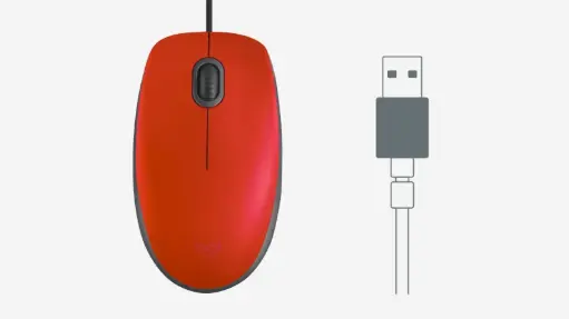 [910-006755] Logitech - Mouse - M110 Silent- Red