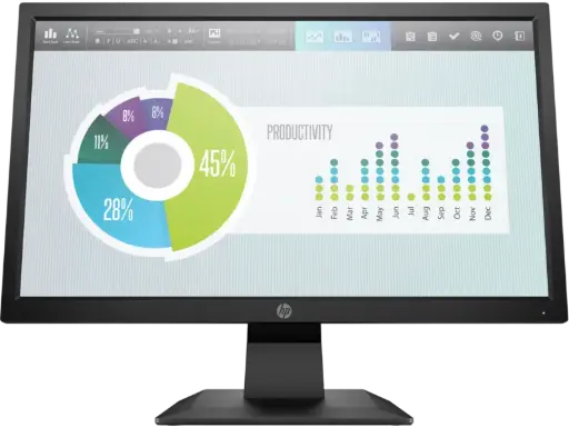 [5RD66AA#ABM] HP P204 - LED-backlit LCD monitor - 19.5"