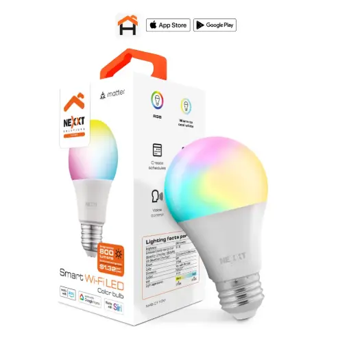 [NHB-C110M] Nexxt Solutions Home - Bombilla LED inteligente Wi-Fi 110V - A19 