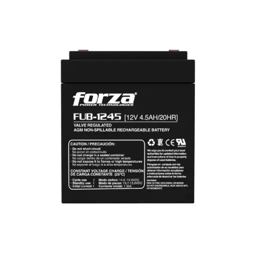 [FUB-1245] Forza FUB-1245 - Batería sellada 12V/4,5Ah recargable, AGM, sin mantenimiento